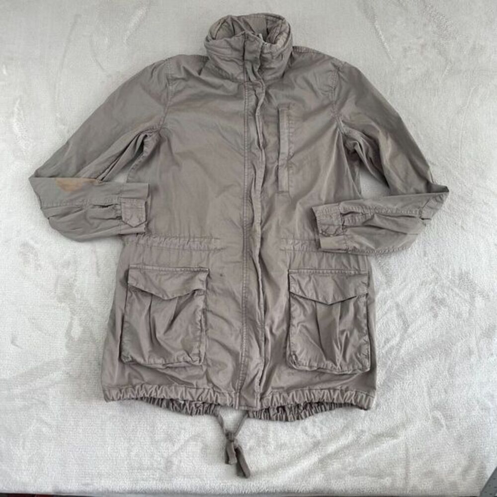 Y/OSEMITE James Perse‎ Parka Hooded Utility Jacket Women 3 Large Grey Fishtail